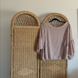 Boutique style taupe colored top size large